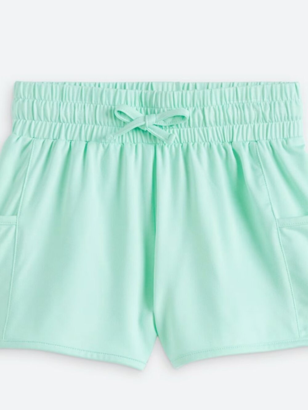 We Wander Girls L 12/14 Mint Green Athletic Shorts Pockets.    (G)